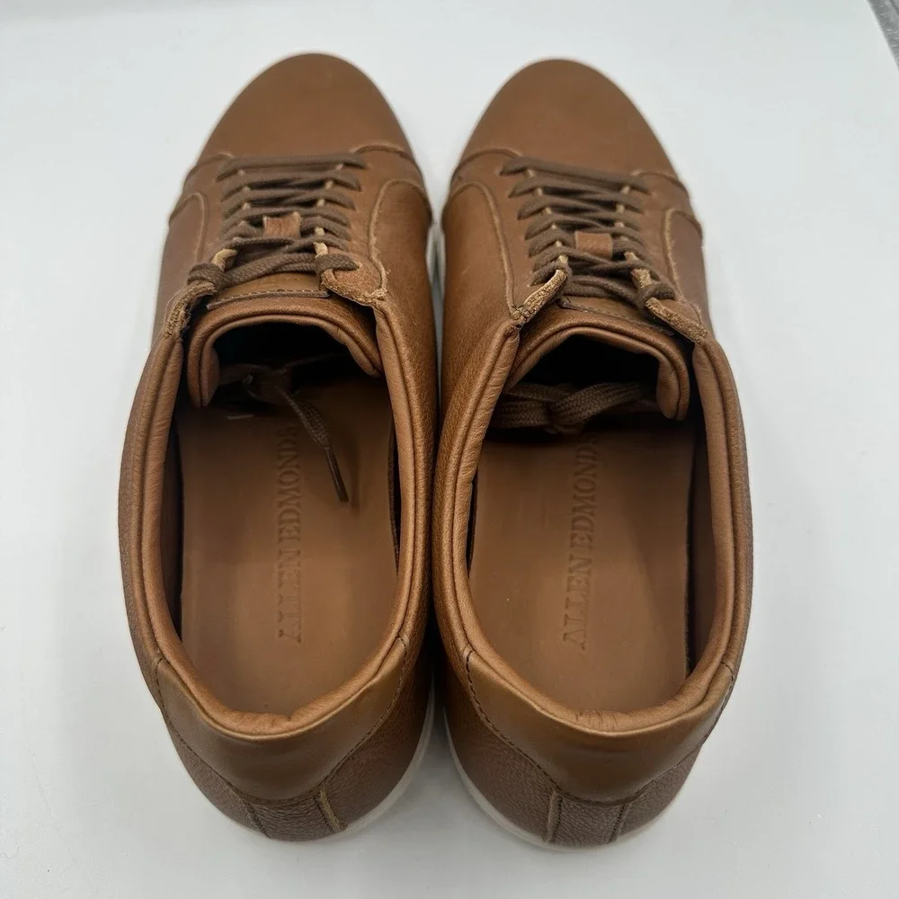 Allen Edmonds Courtside Sneakers Mens 14 D Walnut Brown Leather Lace-Up Shoes‎